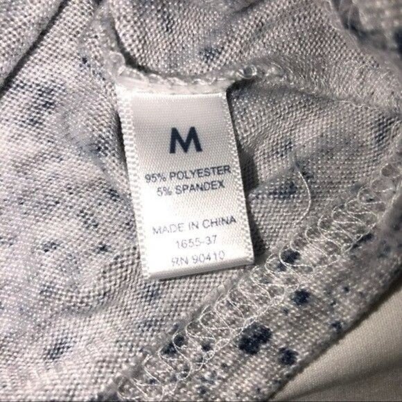 Dearfoams Pajamas Size Med Mama Gray Navy Striped Soft Knit Jogger Style Pants - Picture 6 of 9